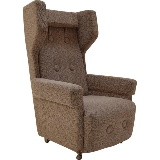 Image 1 of Vintage armchair on casters, Czechoslovakia 1950