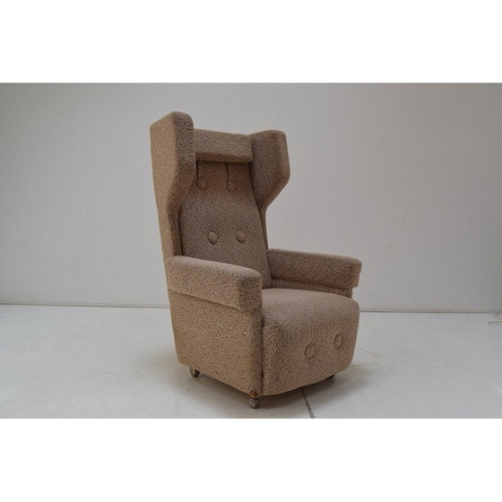 Image 1 of Vintage armchair on casters, Czechoslovakia 1950
