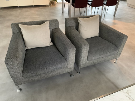 2x B&B Italia Harry Armchairs