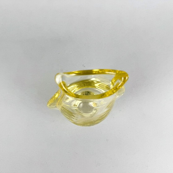 Image 1 of Vintage engraved glass vase by Zbs Glasswork, Czechoslovakia 1950