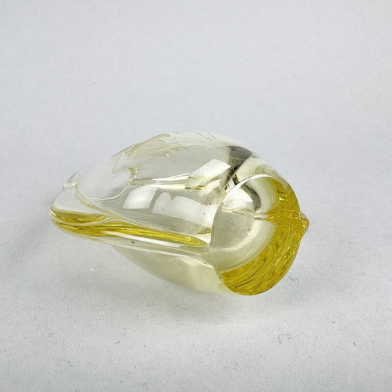 Image 1 of Vintage engraved glass vase by Zbs Glasswork, Czechoslovakia 1950