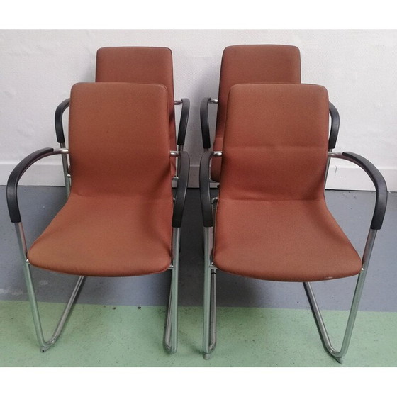 Image 1 of Sedia da ufficio vintage 8500 Kusch Co in tessuto marrone