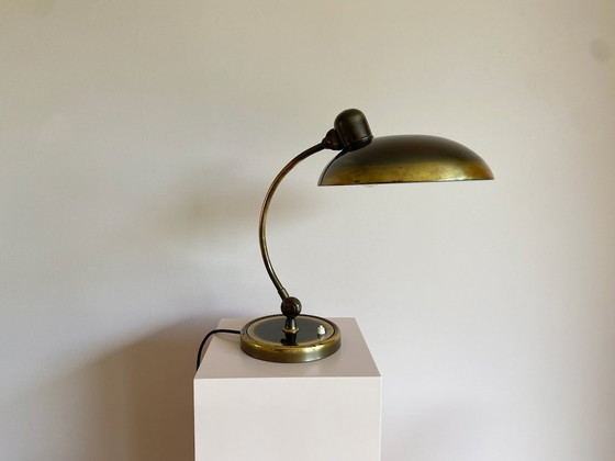 Image 1 of Vintage Bauhaus Kaiser Idell Table Lamp Mod. 6631 In Old Brass By Christian Dell
