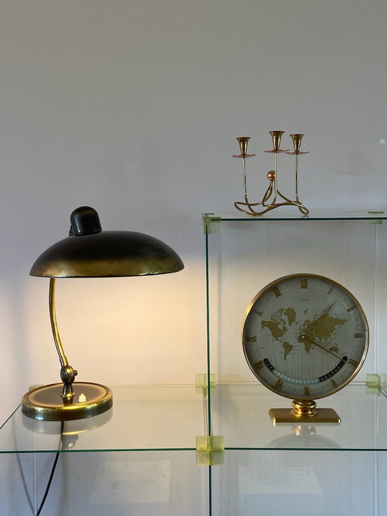 Image 1 of Vintage Bauhaus Kaiser Idell Table Lamp Mod. 6631 In Old Brass By Christian Dell