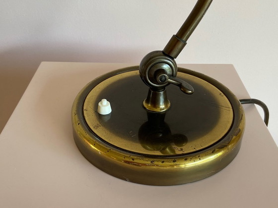 Image 1 of Vintage Bauhaus Kaiser Idell Table Lamp Mod. 6631 In Old Brass By Christian Dell