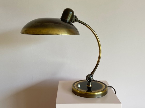 Image 1 of Vintage Bauhaus Kaiser Idell Table Lamp Mod. 6631 In Old Brass By Christian Dell