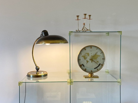 Image 1 of Vintage Bauhaus Kaiser Idell Table Lamp Mod. 6631 In Old Brass By Christian Dell