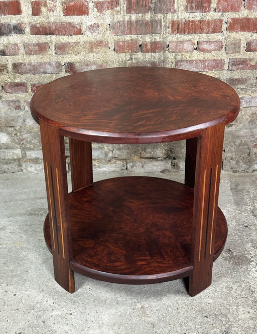 Rio Rosewood Art Deco Side Table / Pedestal Table