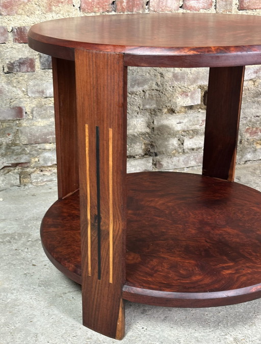 Rio Rosewood Art Deco Side Table / Pedestal Table