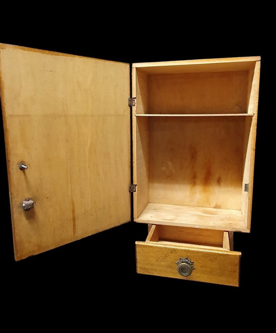 Image 1 of 2017 Vintage Small Antique Hanging Cabinet, Wall Cabinet