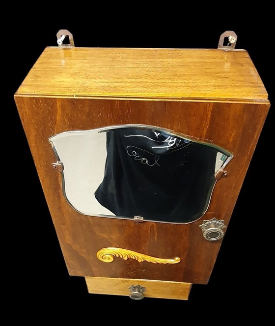 Image 1 of 2017 Vintage Small Antique Hanging Cabinet, Wall Cabinet