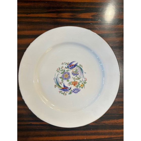 Image 1 of 6 vintage porcelain plates by Arnaud de Brissac for La Seynie