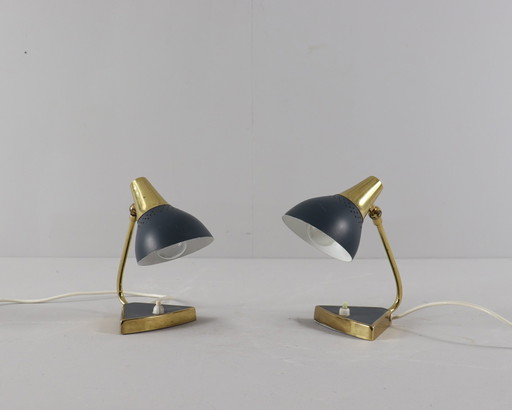 2 table lamps/bedside lamps in the style of Stilnovo, Italy, 1960s