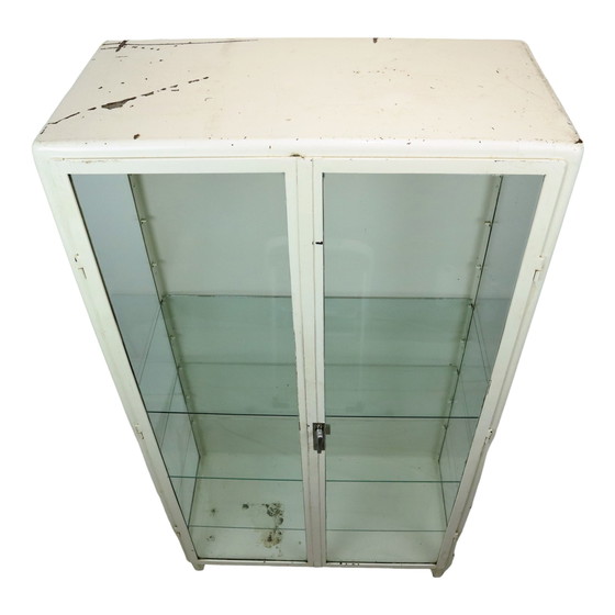 Image 1 of Old Metal Pharmacy Cabinet Medicine Cabinet