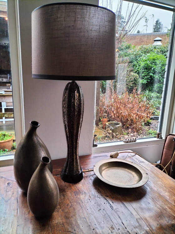 Image 1 of Table Lamp Pieter Adam With 2 Bronze Vases