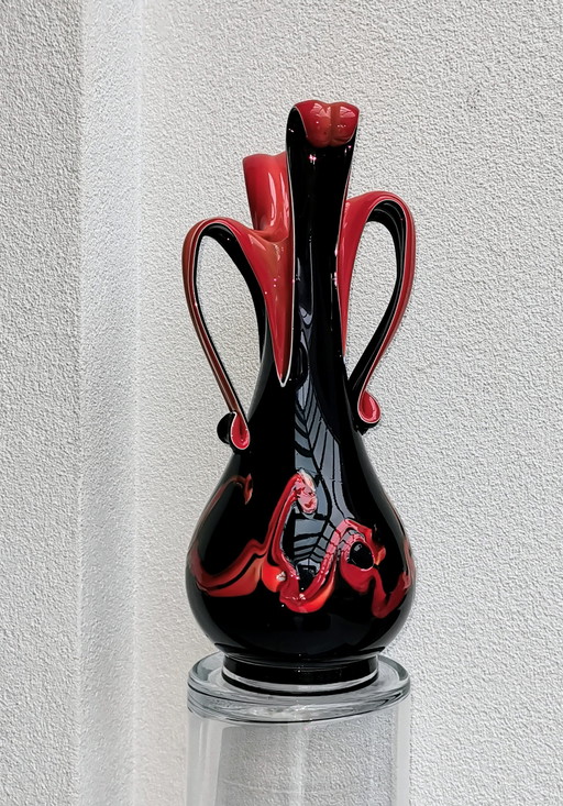 Vase d'art en verre Darius Zarrin