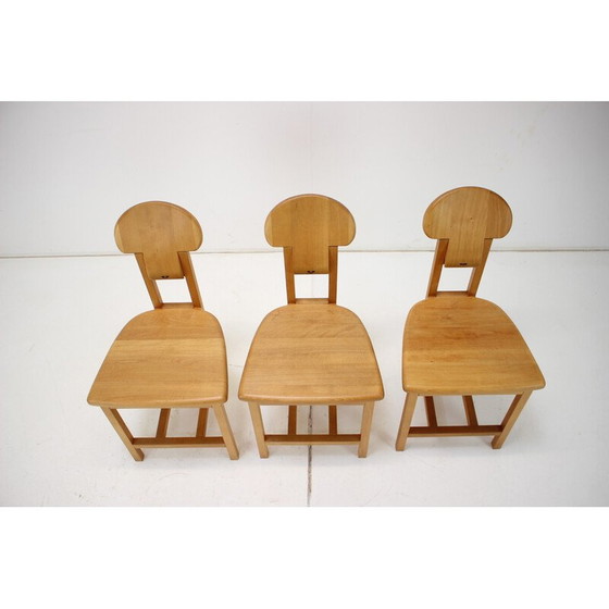 Image 1 of Set of 3 vintage wooden chairs, Finland 1970