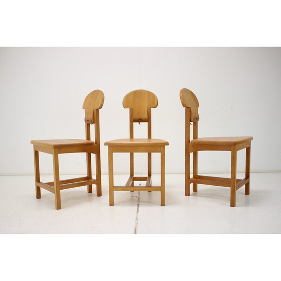 Image 1 of Set of 3 vintage wooden chairs, Finland 1970