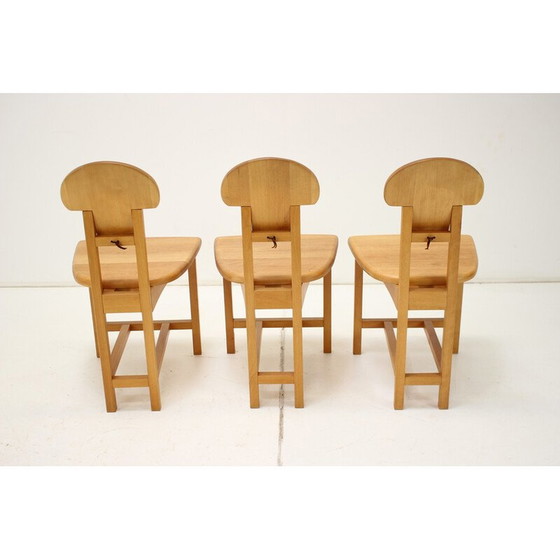 Image 1 of Set of 3 vintage wooden chairs, Finland 1970