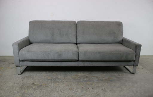 Rolf Benz Ego Couch three seater Cord Fabric Gray Designer Sofa New.