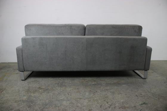 Image 1 of Divano di design a tre posti Rolf Benz Ego Couch in velluto a coste grigio, nuovo.