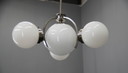 Lampadario Art Déco/Funzionalista in nichel, anni '30