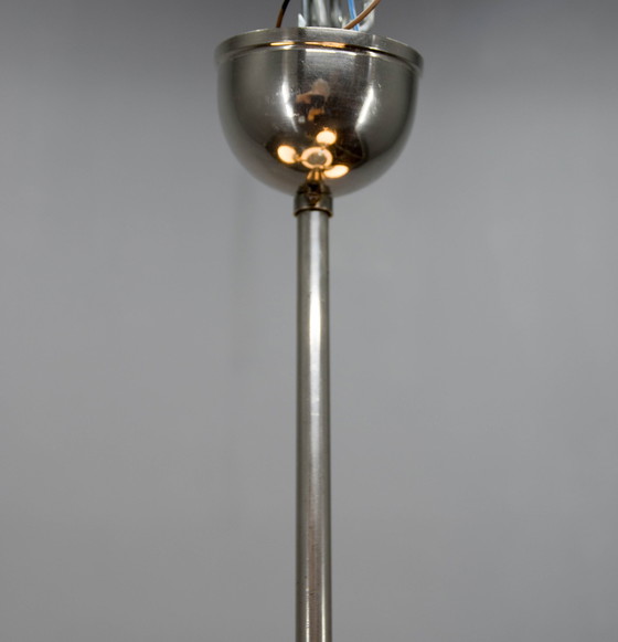 Image 1 of Art Deco / Functionalist Nickel Chandelier, 1930S