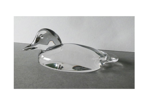 Duck made of glass, Villeroy & Boch, Marked