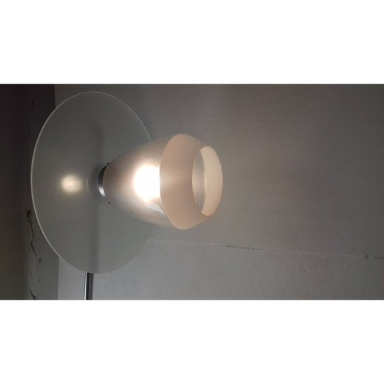 Image 1 of Vintage Art Deco floor lamp in steel, wood and glass by Jindřich Halabala, Czechoslovakia 1930