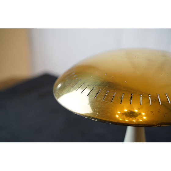 Image 1 of Vintage Brass and Lacquer ceiling lamp by Lumi Milano Italian 1950s