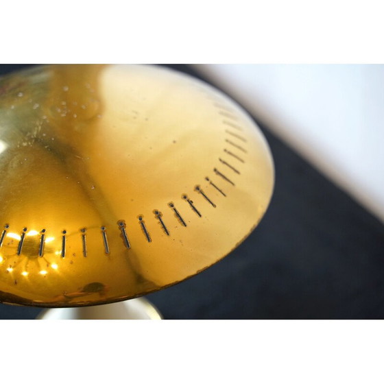 Image 1 of Vintage Brass and Lacquer ceiling lamp by Lumi Milano Italian 1950s