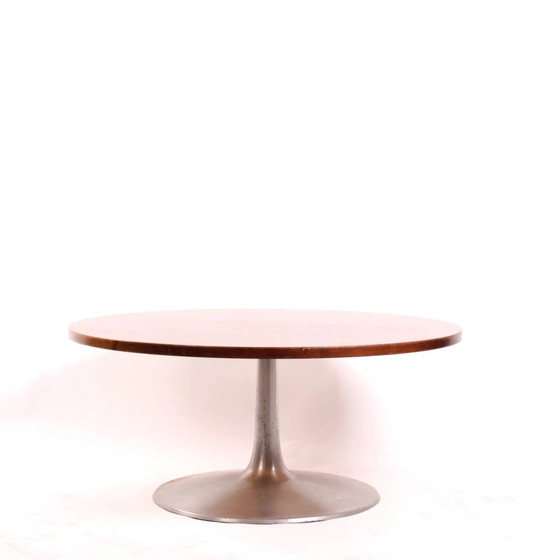 Image 1 of Teak coffee table on metal base