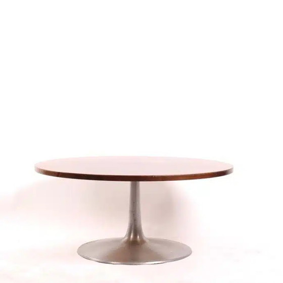 Image 1 of Teak coffee table on metal base