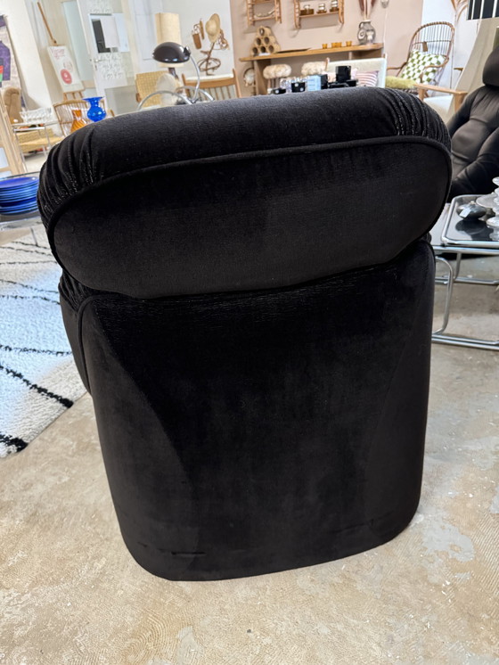 Image 1 of 2x Vintage velvet armchairs