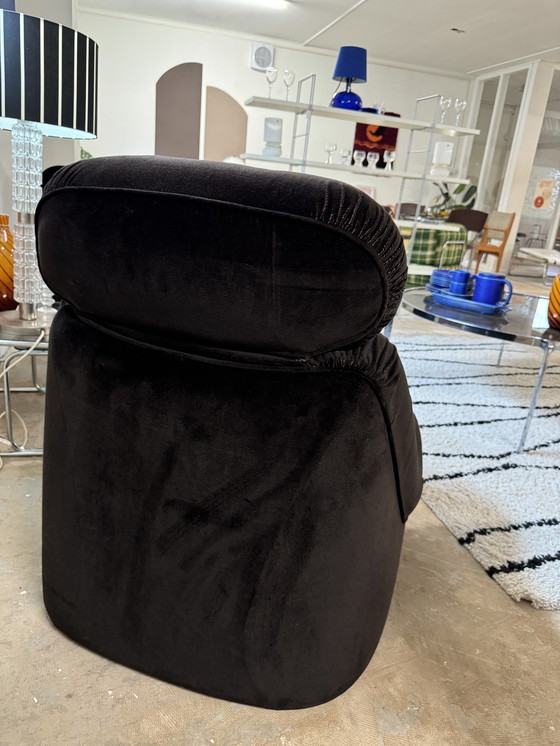 Image 1 of 2x Vintage velvet armchairs