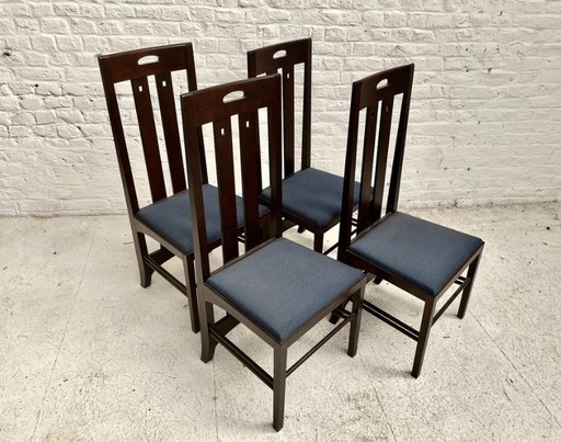 4x Cassina by Charles Rennie Mackintosh Ingram chairs