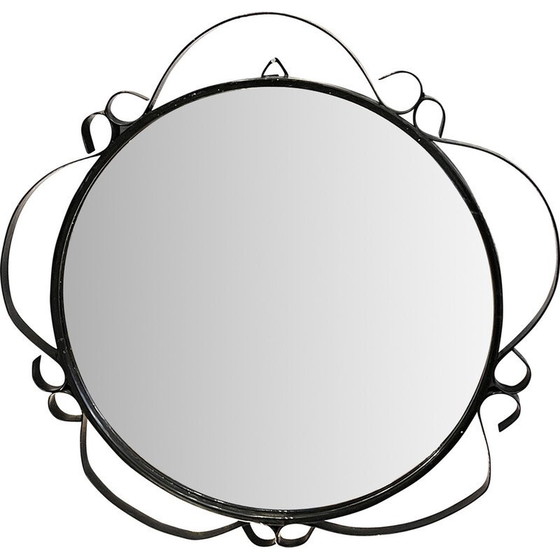 Image 1 of Vintage round wall mirror for Veb Sonneberg, Germany 1970