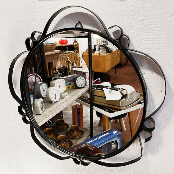 Image 1 of Vintage round wall mirror for Veb Sonneberg, Germany 1970