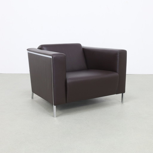 Fauteuil design en cuir Moroso