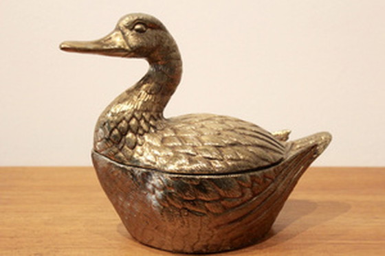 Image 1 of Mauro Manetti Brass "Duck" Ice Bucket