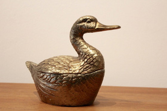 Image 1 of Mauro Manetti Brass "Duck" Ice Bucket