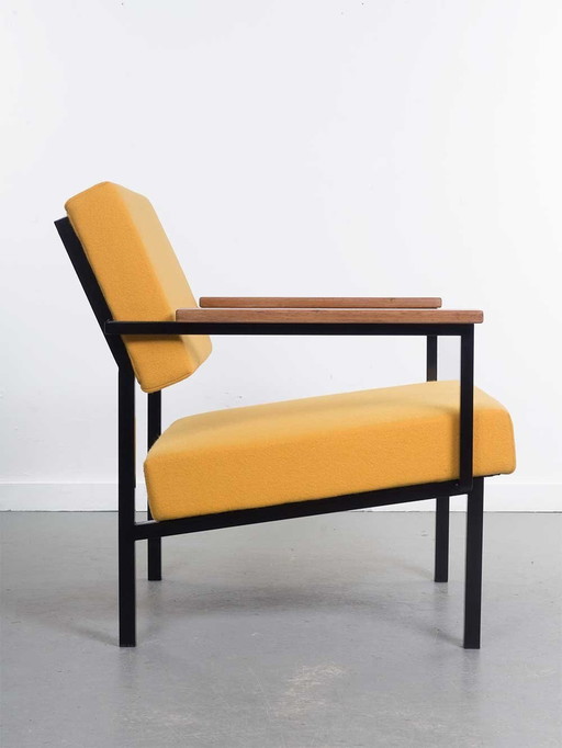 New Upholstered Yellow Lounge Chair - Gijs Van Der Sluis - Model 36