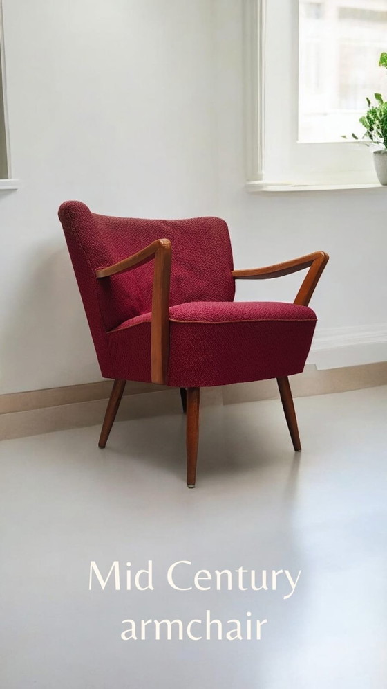 Image 1 of Mid - Century Cocktail Armchair