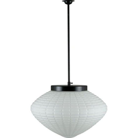 Image 1 of Vintage opal hanging lamp, Czech 1970