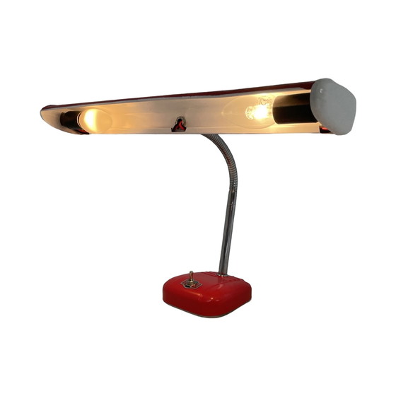 Image 1 of Desk or Drafting lamp with double sockets - ca. 1950’s - Completely restored