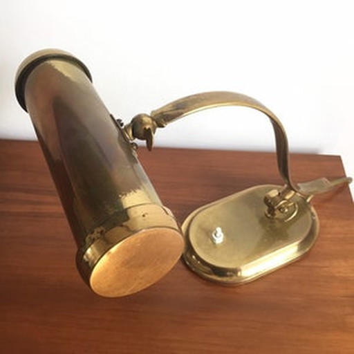 Lampe de piano empereur en laiton des années 50-60