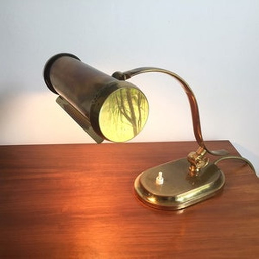 Lampe de piano empereur en laiton des années 50-60