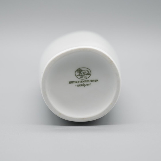 Image 1 of Xl Hutschenreuther Glossy Asymmetrical Porcelain Vase Duo 36Cm +28Cm 70S Vintage