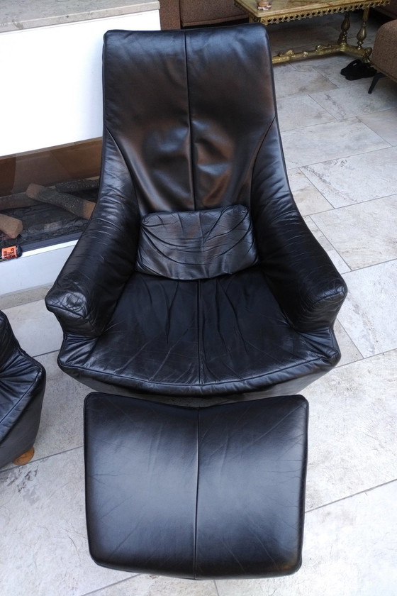 Image 1 of 2x Design Armchair + Hocker The Future Sitting Vision Black