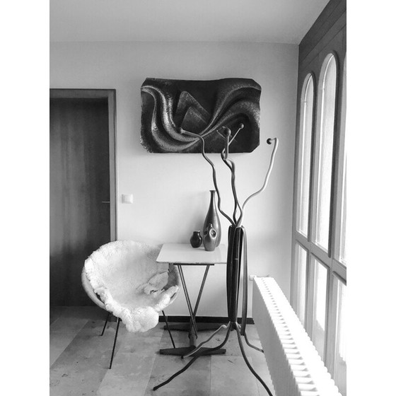 Image 1 of Vintage airfield folded steel side table, France 1940